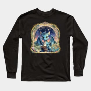 Baby Dragon with Book Long Sleeve T-Shirt